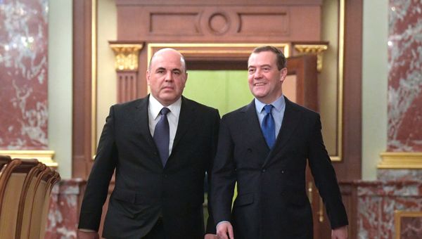 Михаил Мишустин и Дмитрий Медведев - Sputnik Армения