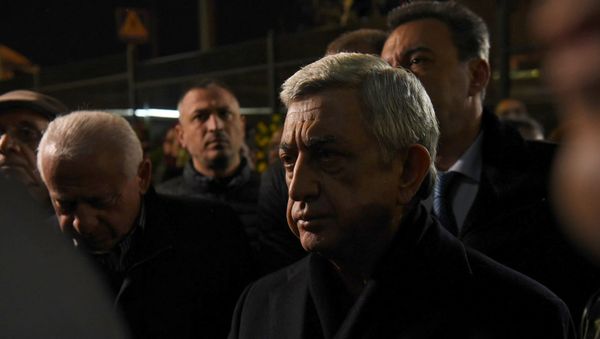  Серж Саргсян на панихиде Георгия Кутояна (19 января 2020). Еревaн - Sputnik Արմենիա