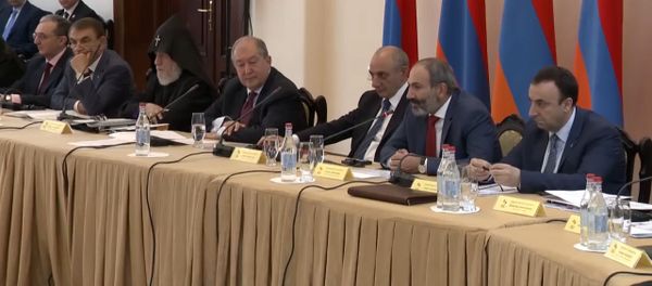 Выступление Никола Пашиняна на заседании Совета попечителей Всеармянского фонда Айастан Выступление Никола Пашиняна на заседании Совета попечителей Всеармянского фонда Айастан - Sputnik Армения