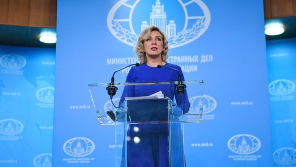 Официальный представитель Министерства иностранных дел России Мария Захарова во время еженедельного брифинга (30 января 2020). Москвa - Sputnik Армения