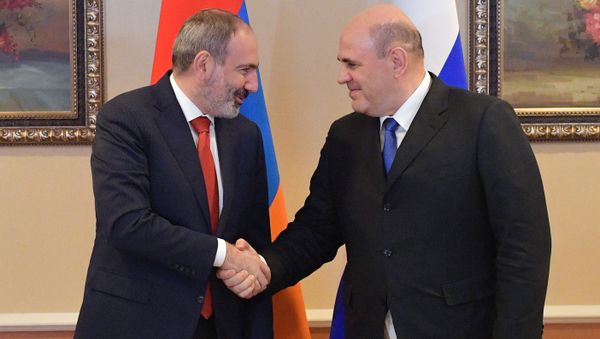 Михаил Мишустин и Никол Пашинян - Sputnik Армения