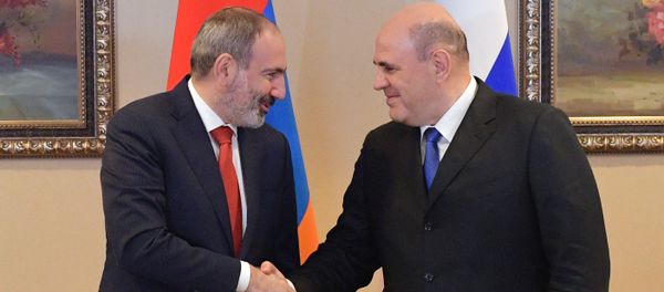 Михаил Мишустин и Никол Пашинян Михаил Мишустин и Никол Пашинян - Sputnik Армения