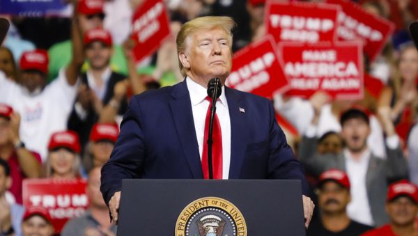 Президент США Дональд Трамп на встрече с избирателями (18 июня 2019). Орландо - Sputnik Армения