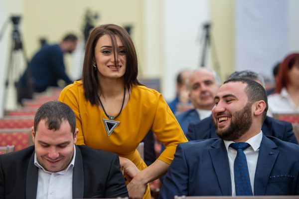 Հակոբ Մկրտչյանը, Նազիկ Ավդալյանը և Սիմոն Մարտիրոսյանը` լավագույն մարզիկների պարգևատրման արարողությանը - Sputnik Արմենիա