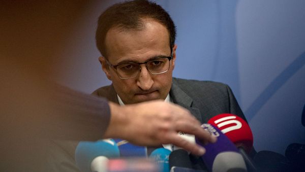 Министр здравоохранения Арсен Торосян на пресс-конференции по теме коронавируса (1 марта 2020). Еревaн - Sputnik Արմենիա