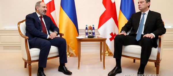 Встреча премьер-министров Армении и Грузии Никола Пашиняна и Георгия Гахария в рамках официального визита в Грузию (3 марта 2020). Тбилиси - Sputnik Արմենիա