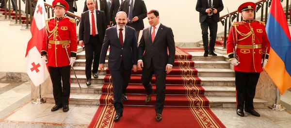 Встреча премьер-министра Армении Никола Пашиняна и спикера парламента Грузии Арчила Талаквадзе (3 марта 2020). Тбилиси - Sputnik Армения