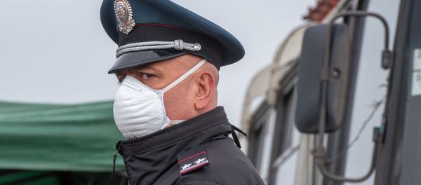 Контрольно-пропускной пункт при выезде из Эчмиадзина (17 марта 2020). Армавир - Sputnik Արմենիա
