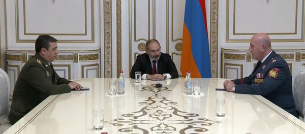 Премьер-министр Никол Пашинян принял глав полиции и СНБ Армении (20 марта 2020). Еревaн - Sputnik Армения