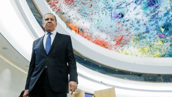 Министр иностранных дел РФ Сергей Лавров на сессии Совета ООН по правам человека Министр иностранных дел РФ Сергей Лавров на сессии Совета ООН по правам человека - Sputnik Армения