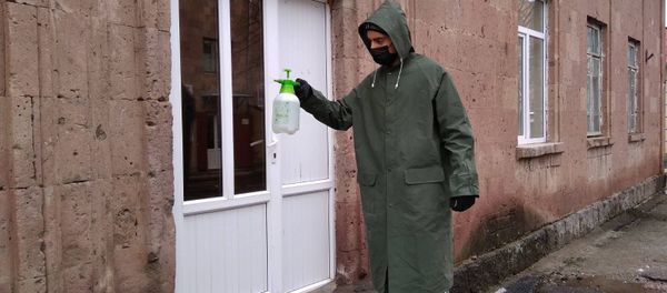 Дезинфекционные работы в Шираке - Sputnik Արմենիա