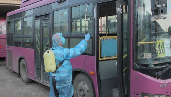 Дезинфекционные работы в Шираке - Sputnik Армения