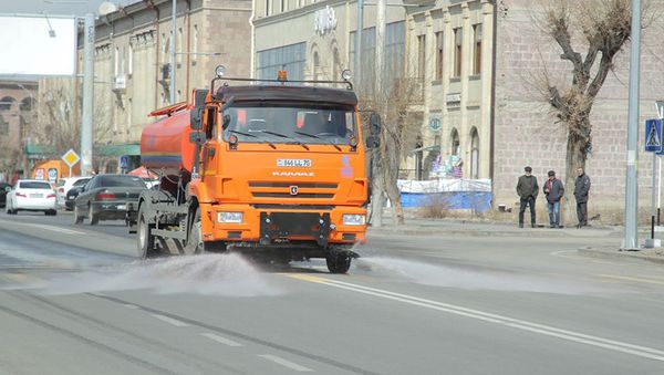 Дезинфекционные работы в Шираке - Sputnik Արմենիա