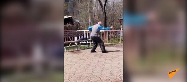 Карантин в Армении: дедушка занимается ушу на свежем воздухе Карантин в Армении: дедушка занимается ушу на свежем воздухе - Sputnik Армения