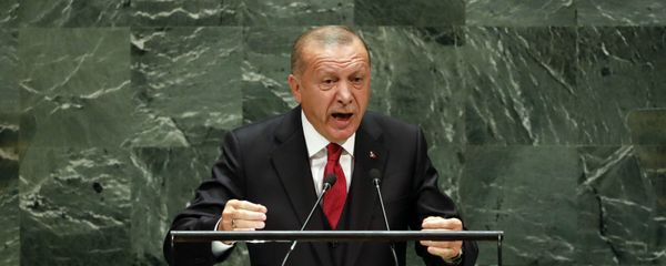 Президент Турции Реджеп Тайип Эрдоган выступает на 74-й сессии Генеральной Ассамблеи ООН (24 сентября 2019).  - Sputnik Армения