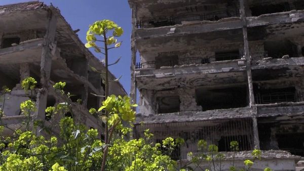 Разрушенные дома в районе Эль-Хамдания на окраине города Алеппо Разрушенные дома в районе Эль-Хамдания на окраине города Алеппо - Sputnik Армения