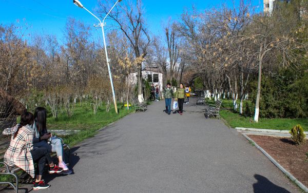 Прогуливающие граждане в парке имени Нансена (5 апреля 2020). Еревaн - Sputnik Армения