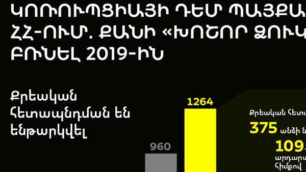 Կոռուպցիայի դեմ պայքարը՝ ՀՀ-ում. քանի «խոշոր ձուկ» են բռնել 2019-ին - Sputnik Արմենիա