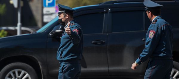 Полицейские на улице Григора Лусаворича - Sputnik Արմենիա