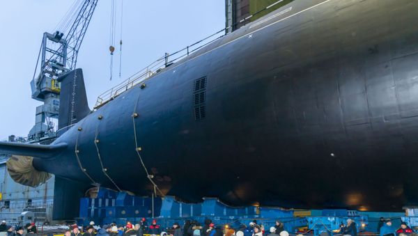 Спуск на воду атомной подлодки проекта Ясень-М в Северодвинске - Sputnik Армения