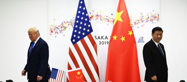 Встреча лидеров США и Китая Дональда Трампа и Си Цзиньпиня в рамках саммита G20 (29 июня 2019). Осака - Sputnik Армения