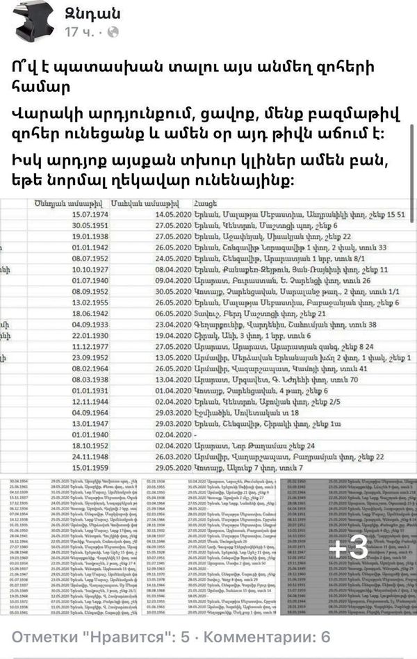 «Լուսավոր Հայաստանը» դատապարտում է մահացածների տվյալների արտահոսքն ու մեղադրում պարետատանը - Sputnik Արմենիա
