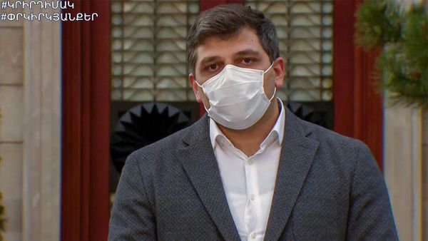 Директор ожогового центра ожогов Георгий Симонян на онлайн брифинге по коронавирусу (2 июня 2020). Еревaн - Sputnik Արմենիա
