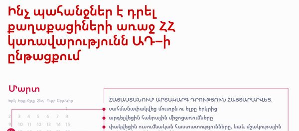 Ինչ պահանջներ է դրել քաղաքացիների առաջ ՀՀ կառավարությունն ԱԴ–ի ընթացքում - Sputnik Արմենիա