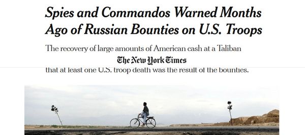 Разведка США признала недостоверной информацию NYT о сговоре России с талибами Разведка США признала недостоверной информацию NYT о сговоре России с талибами - Sputnik Армения