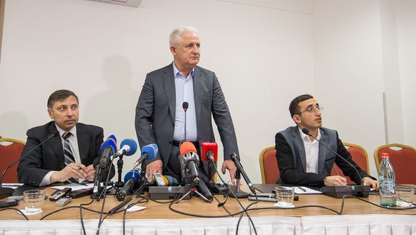Пресс-конференция одного из акционеров авиакомпании Armenia Тамаза Гаиашвили - Sputnik Армения