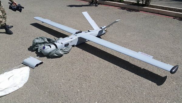 Сбитый вооруженными силами НКР азербайджанский беспилотник - Sputnik Армения