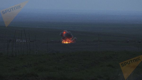 Сбитый азербайджанский беспилотник - Sputnik Армения