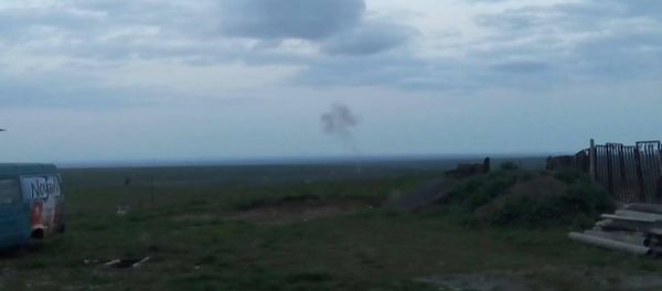 Кадры уничтожения азербайджанского беспилотника Кадры уничтожения азербайджанского беспилотника - Sputnik Армения