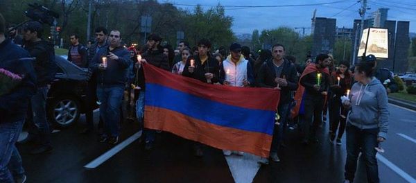 Шествие молчания в память о погибших в Нагорном Карабахе солдатах - Sputnik Армения