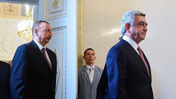 Встреча президентов Армении и Азербайджана Сержа Саргсяна и Ильхама Алиева - Sputnik Армения