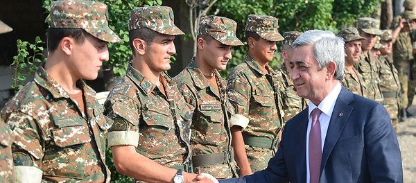Президент Серж Саргсян отправился с рабочим визитом в Нагорно-Карабахскую Республику - Sputnik Արմենիա