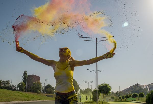 Kрасочный забег в Ереване,  Yerevan Color Run - Sputnik Армения