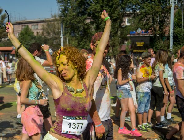 Kрасочный забег в Ереване,  Yerevan Color Run - Sputnik Армения