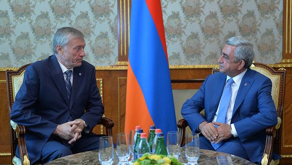 президент Армении Серж Саргсян генсек ОДКБ Николай Бордюжа - Sputnik Армения
