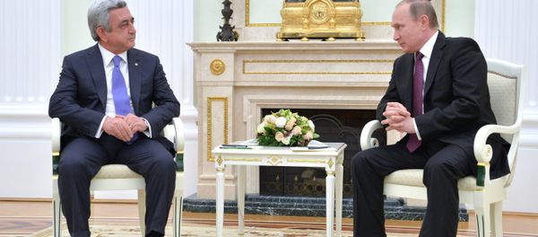Президент РФ В. Путин встретился с президентом Армении С. Саргсяном Президент РФ В. Путин встретился с президентом Армении С. Саргсяном - Sputnik Армения