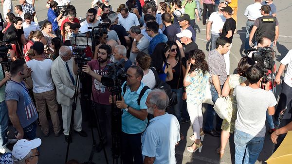 Акция журналистов в поддержку свободы слова - Sputnik Արմենիա