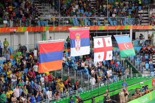 Флаг Армении на Олимпиаде в Рио-2016. Мигран Арутюнян завоевал серебро Флаг Армении на Олимпиаде в Рио-2016. Мигран Арутюнян завоевал серебро - Sputnik Армения