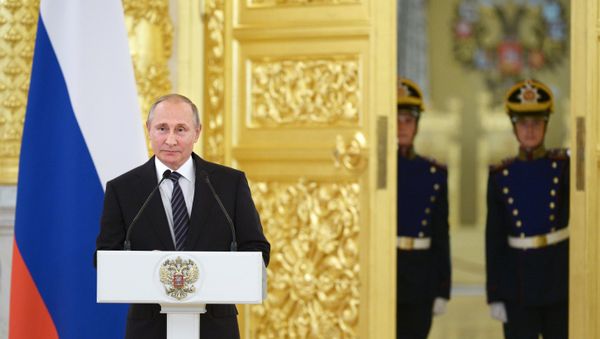 Церемония вручения президентом РФ В. Путиным госнаград победителям и призерам олимпийской сборной РФ - Sputnik Армения
