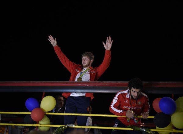 Олимпийский чемпион Артур Алексанян и олимпийский вице-чемпион Мигран Арутюнян - Sputnik Армения