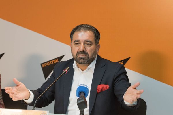 Пресс-коференция, посвященная фестивалю этнографических песен и танцев “Гутан”. Арсен Григорян - Sputnik Армения