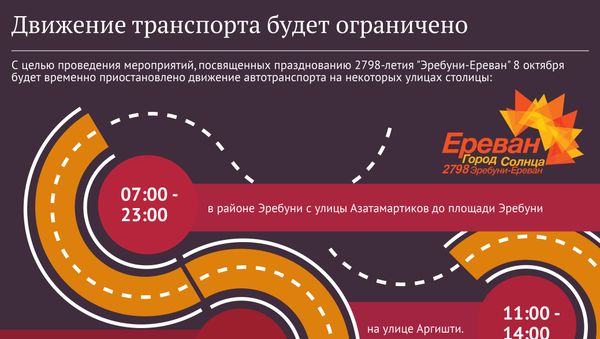Движение транспорта будет ограничено - Sputnik Армения