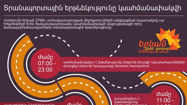 Տրանսպորտային երթևեկությունը կսահմանափակվի - Sputnik Արմենիա