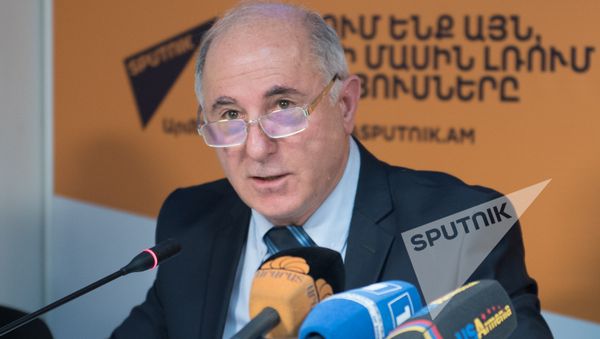 Видеомост в пресс-центре Sputnik Aрмения. Левон Степанян - Sputnik Армения