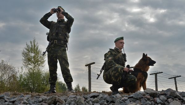 Белорусские пограничники на белорусско-польско--украинской границе - Sputnik Армения