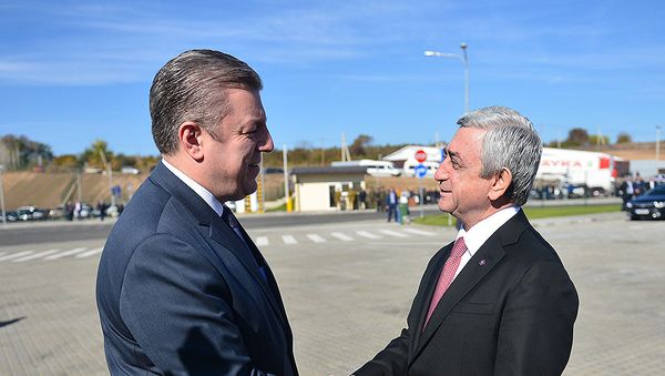 Президент Армении Серж Саргсян и премьер-министр Грузии Георгий Квирикашвили - Sputnik Արմենիա